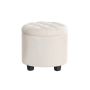 SONGMICS storage pouf, 42 l capacity, Grey, Ø 45 × 44.5 cm