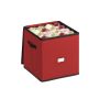 SONGMICS Christmas toy storage box, 64 compartments, Red, 33 × 33 × 33 cm
