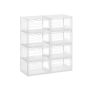 SONGMICS storage boxes, 6 pcs, Transparent, 33 × 28.5 × 19.2 cm