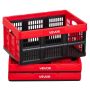 Ящики для хранения VEVOR ZJKS493624W, 3 шт., 32 л, Красно-черные, 48,3 × 35,3 × 23,8 см