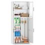 Storage cabinet, 6 levels, White, 70 × 168 × 30 cm