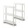 Storage Cart, 2 pcs., 3-Tier, White, 20.8 × 27.5 × 6.8 in