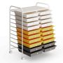 Storage Cart, 20 Drawers, Yellow, 63.5 × 86.36 × 38.1 cm