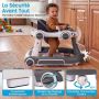 Multifunctional walker for babies 7-18 months, adjustable height, gray