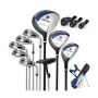 Set of 8 golf clubs with bags, assorted colors