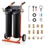 Deionisoituvesijärjestelmä VEVOR PRS-TCXC-PT, 2 × 4 l DI-hartsia, 465 × 380 × (840–940) mm