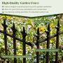 Decorative metal garden fence, 5 or 10 pieces