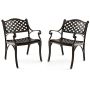 Set of 2 garden chairs 60x56.5x82cm., bronze color