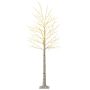 Keinokuusi LED-valoilla, 180 LED-valoa, Valkoinen, 21,5 × 180 × 21,5 cm