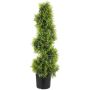 Keinotekoinen spiraalimainen pensaskasvi, 693 lehteä, Vihreä, Ø16,5 × 90 cm