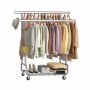 SONGMICS HSR015E01 Clothes Rack, Silver, 107–149.8 × 144.2–164.2 × 52.5 cm