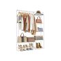 SONGMICS LGR462W01 clothes rack, with shelves, White, 29 × 112 × 158.4 cm