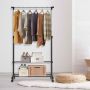 Clothes rack, with shoe shelf, 84.1 × 41.9 × 163.1 cm