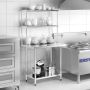 Two-tier shelf, adjustable lower shelf, 91.4 × 85.1 × 30.5 cm