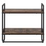 Two-tier bathroom shelf with metal frame, 56 cm, wall-mounted
