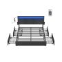 SONGMICS RMB828G02 double bed frame, 4 drawers, 210 × 167 × 88.3/94.7 cm
