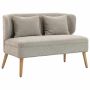 Kahden istuttava sohva, 2 istuttava, Beige, 117 × 78,5 × 65 cm