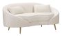 Two-seater sofa Oslo, 2-seater with 2 cushions, Beige/gold, 148 × 68 × 84 cm