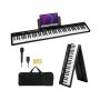 Digital piano 128x23x6cm., black/white
