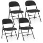 Set of 4 dining chairs 47x45x79cm., black