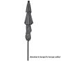 Outdoor umbrella 305x244cm., dark gray/black