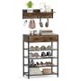 Shoe shelf 64x35x86cm., brown/black