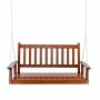 Garden swing 136x67x63cm., brown/silver color