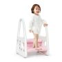 Children's ladder 44x39.5x61cm., white/pink