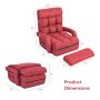 Armchair 67x65x72cm., red color