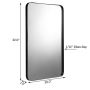 Wall mirror 51x3.5x81cm., black