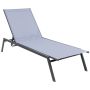 Bed 199.5x70x35cm., gray/black