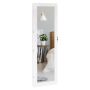 Hanging mirror-jewelry cabinet 37x8.5x120cm., white/black