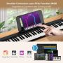 Electric keyboard, Foldable, 61 keys, Black, 90 × 13 × 5.5 cm