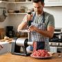 Electric meat grinder, 3 grinding plates, 3 sausage stuffing tubes, 36 × 14 × 33 cm