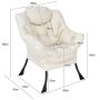 Armchair 75x81x94.5cm., beige/black
