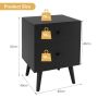 Bedside table 45x40x62cm., black