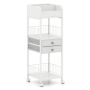 Bathroom shelf with wheels 30x30x90cm., white