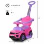 Pushchair with handle 89x43x84cm., pink/purple