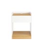 Side table 45x40x55cm., white/light brown