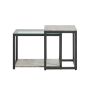 Set of 2 coffee tables, black/grey