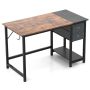 Desk 120x60x75cm., brown/black