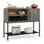 Wine rack 100x35x83cm., gray/black