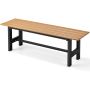Garden bench 120x36x40.5cm., black/light brown