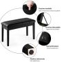 Piano stool with padded seat and storage compartment, 75x35.5x50 cm