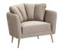 Armchair Kiev, Gray/gold, 88 × 74 × 77 cm