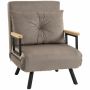 Armchair-bed Homcom 63x73x81cm., brown/black