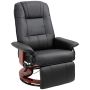 Armchair with footstool Homcom 78x87x100cm., black/brown