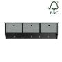 Wall-mounted clothes rack 100x20x30cm., black/gray
