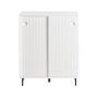 Hallway cabinet 70x37x87cm., white/black