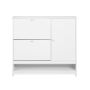 Shoe cabinet 102x24x96cm., white/silver color